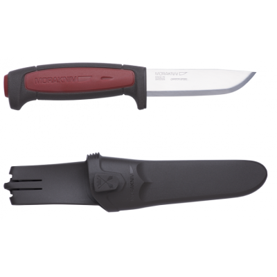 Нож с фиксированным лезвием Morakniv Pro C, углеродистая сталь, рукоять резина/пластик