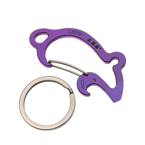 Карабин-мультитул Sanrenmu CZ01U, алюминий, фиолетовый