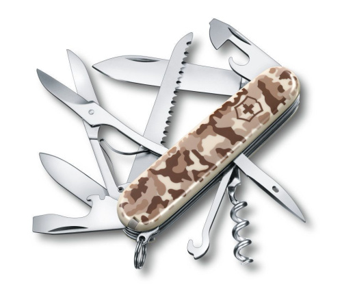 Нож перочинный Victorinox Huntsman Comouflage, сталь X55CrMo14, рукоять Cellidor® камуфляж, 15 функций, 91мм