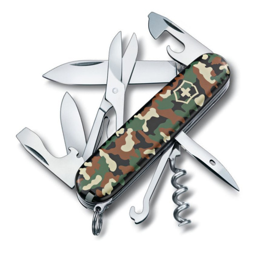 Нож перочинный Victorinox Climber, сталь X55CrMo14, рукоять Cellidor®, камуфляж, 14 функций, 91мм