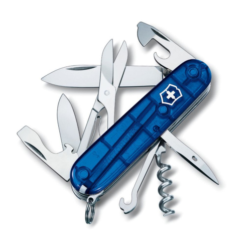 Нож перочинный Victorinox Climber, сталь X55CrMo14, рукоять Cellidor®, синий, 14 функций, 91мм