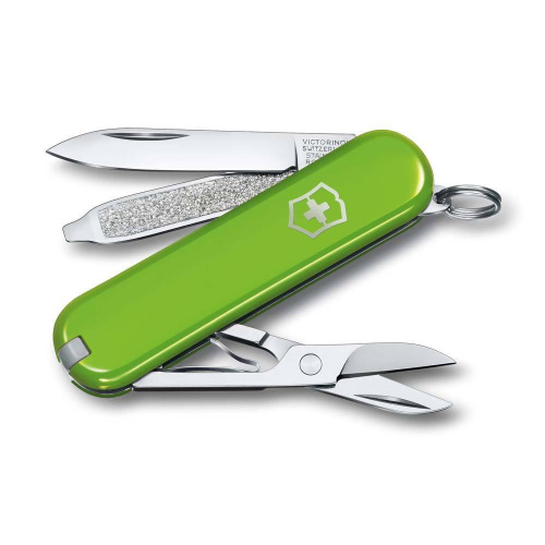 Нож перочинный Victorinox Classic SD Colors, Smashed Avocado (0.6223.43G) светло-зелёный, 7 функций 58мм