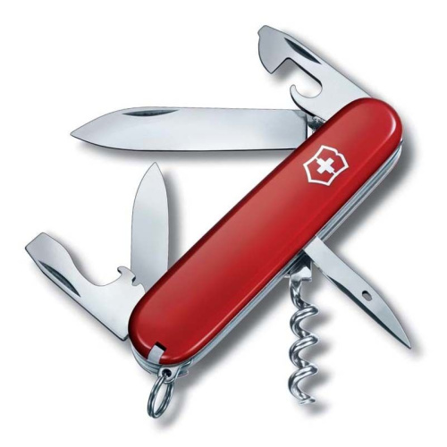 Нож перочинный Victorinox Spartan, сталь X55CrMo14, рукоять Cellidor®, красный, 12 функций, 91мм