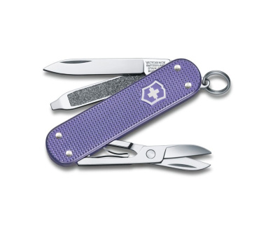 Нож перочинный Victorinox Alox Classic SD Colors, Electric Lavender, светло-фиолетовый алюминий, 5 функций, 58 мм