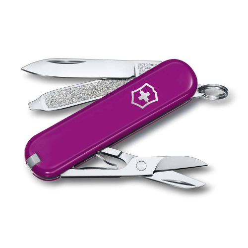 Нож перочинный Victorinox Classic SD Colors, Tasty Grape (0.6223.52G) пурпурный, 7 функций 58мм