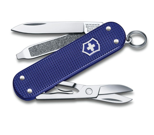 Нож перочинный Victorinox Alox Classic SD Colors, Night Dive, фиолетовый алюминий, 5 функций, 58 мм
