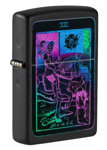 Зажигалка ZIPPO Tarot Card с покрытием Black Matte, латунь/сталь