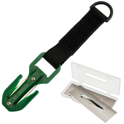 Стропорез с комплектом запасных лезвий, зеленый
