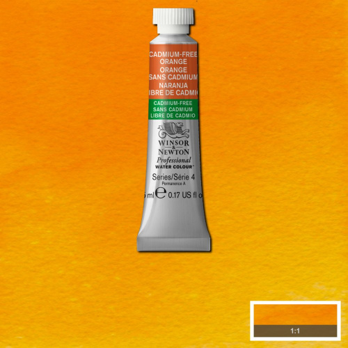 Акварель Winsor&Newton "Professional" в тюбике 5 мл Кадмий оранжевый (без кадмия)