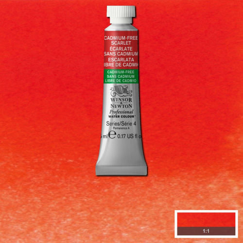 Акварель Winsor&Newton "Professional" в тюбике 5 мл Алый кадмий