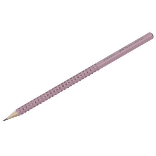 Карандаш чернографитный Faber-Castell "Grip 2001" B, трехгранный, заточен., дымчато-розовый корпус