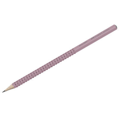 Карандаш чернографитный Faber-Castell "Grip 2001" B, трехгранный, заточен., дымчато-розовый корпус