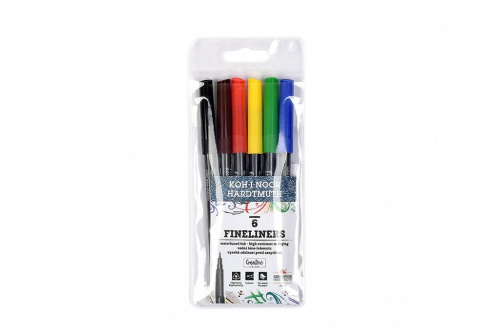 Набор линеров Koh-I-Noor "Fineliners" 0,3 мм, 6 цв