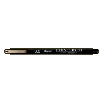 Линер Pentel Pointliner Calligraphy 3 мм , черные чернила