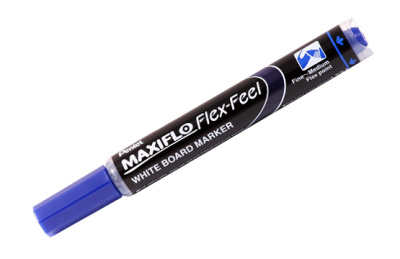Маркер для досок с жидкими чернилами и кнопкой подкачки чернил Pentel "Maxiflo" 1-5 мм, синий