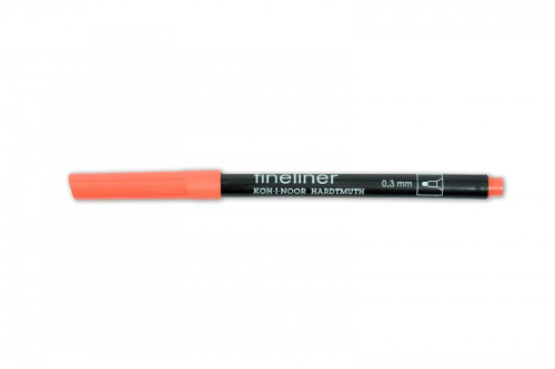 Линер Koh-I-Noor "Fineliner" 0,3 мм, красный светлый