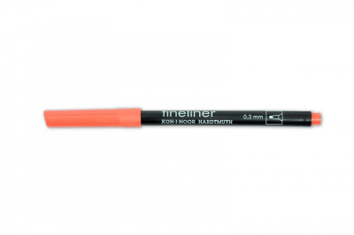 Линер Koh-I-Noor "Fineliner" 0,3 мм, красный светлый