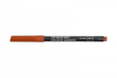 Линер Koh-I-Noor "Fineliner" 0,3 мм, охра темная