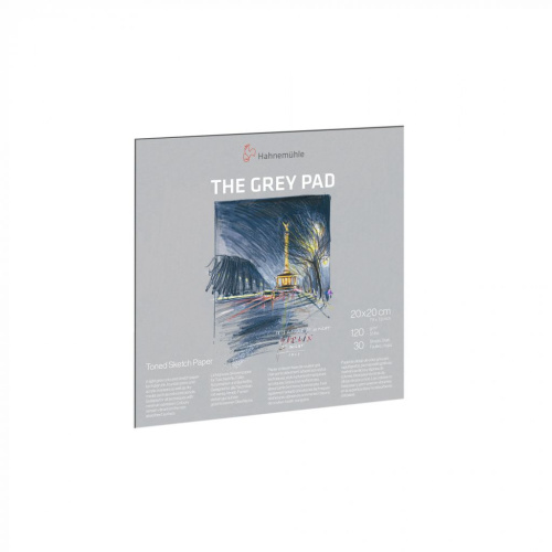 Альбом-склейка для набросков Hahnem?hle "The Grey Pad" 20x20 см 30 л 120 г, светло-серый