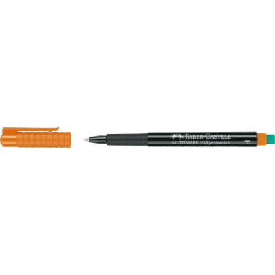Маркер перманентный Faber-Castell "Multimark" 0,6 мм, оранжевый