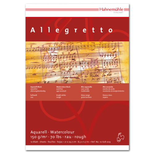 Альбом-склейка для акварели Hahnemuhle "Allegretto" с/з "холст" А3 10 л 150 г