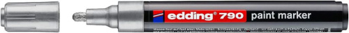 Маркер декоративный Edding "790" с лакирующим эффектом, 2-4 мм с круглым наконечником, серебро