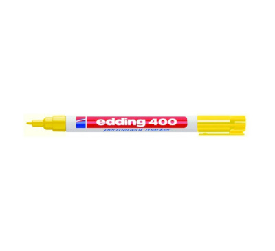 Маркер перманентный Edding "400" 1 мм с круглым наконечником, желтый