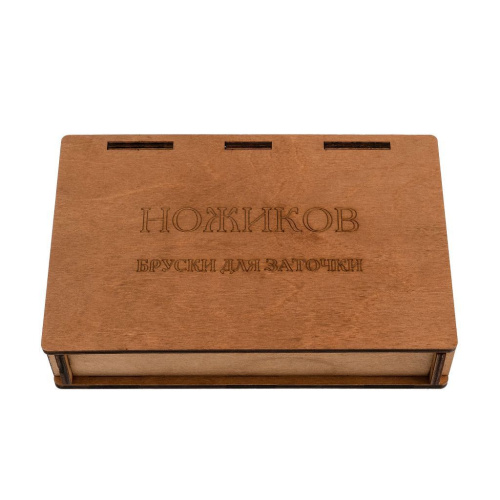 Деревянная шкатулка для хранения 6-ти брусков, 200 мм