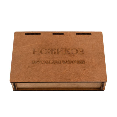 Деревянная шкатулка для хранения 6-ти брусков, 200 мм