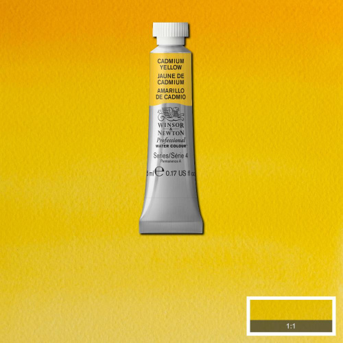 Акварель Winsor&Newton "Professional" в тюбике 5 мл Кадмий желтый