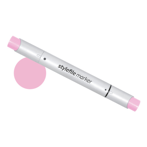 Маркер двухсторонний на спиртовой основе Stylefile Brush №454 светло-вишневый