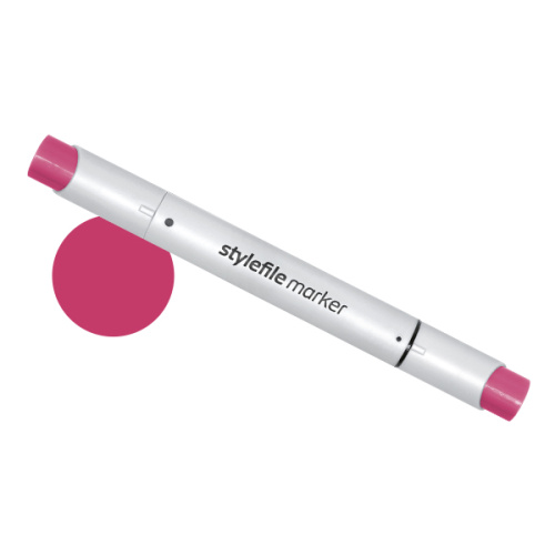 Маркер двухсторонний на спиртовой основе Stylefile Brush №370 красный