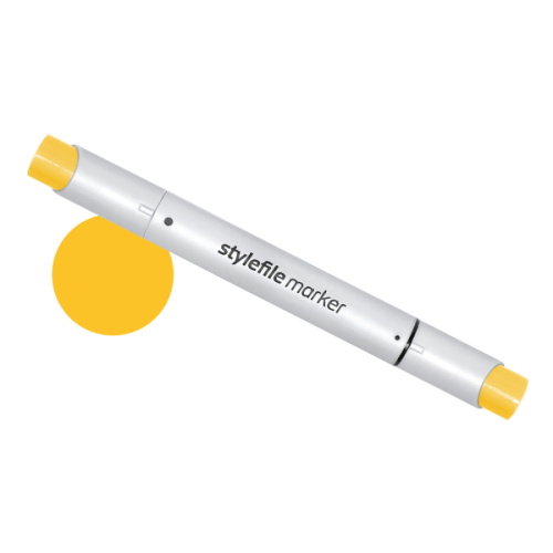 Маркер двухсторонний на спиртовой основе Stylefile Brush №170 желтый глубокий