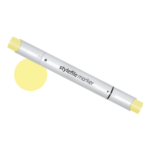 Маркер двухсторонний на спиртовой основе Stylefile Brush №154 желтый канареечный