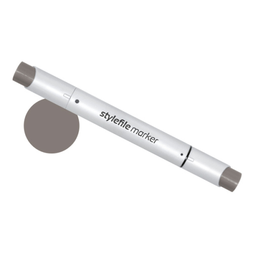 Маркер двухсторонний на спиртовой основе Stylefile Brush №WG7 серый теплый 7
