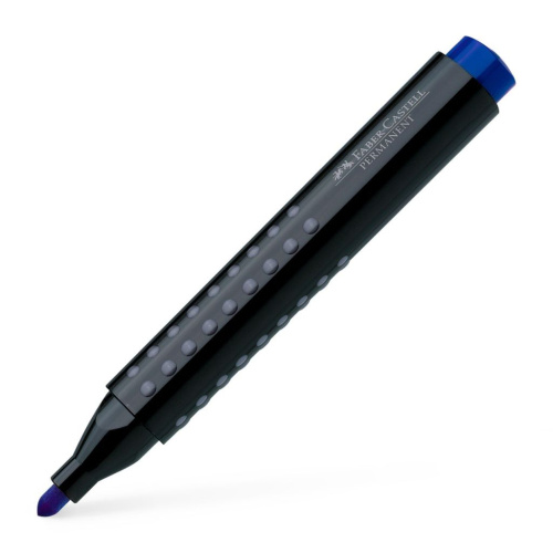 Маркер перманентный Faber-Castell "GRIP 1504" с круглым наконечником, синий