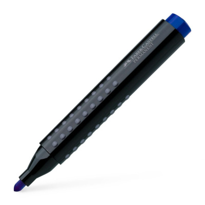 Маркер перманентный Faber-Castell "GRIP 1504" с круглым наконечником, синий