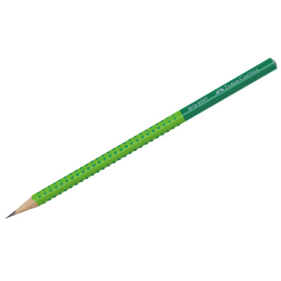 Карандаш чернографитный Faber-Castell "GRIP 2001 Two Tone" HB, трехгранный, корпус зеленый/св.зеленый