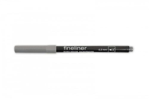 Линер Koh-I-Noor "Fineliner" 0,3 мм, серый