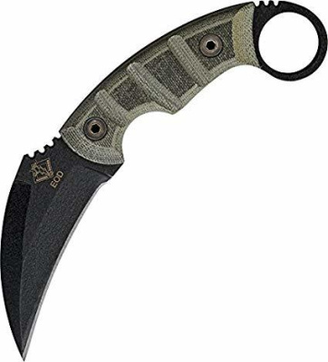 Керамбит Ontario Ranger Kerambit EOD, сталь 5160, рукоять микарта, gray/black