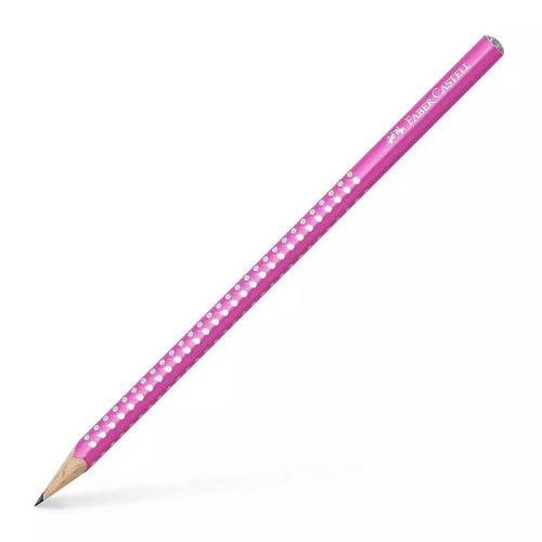 Карандаш чернографитный Faber-Castell "Sparkle" B, цвет корпуса жемчужно-розовый