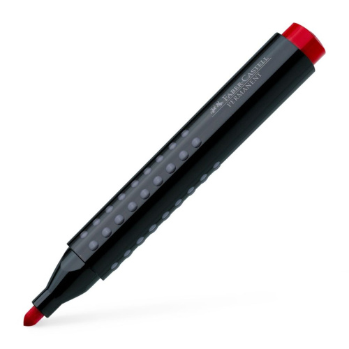 Маркер перманентный Faber-Castell "GRIP 1504" с круглым наконечником, красный