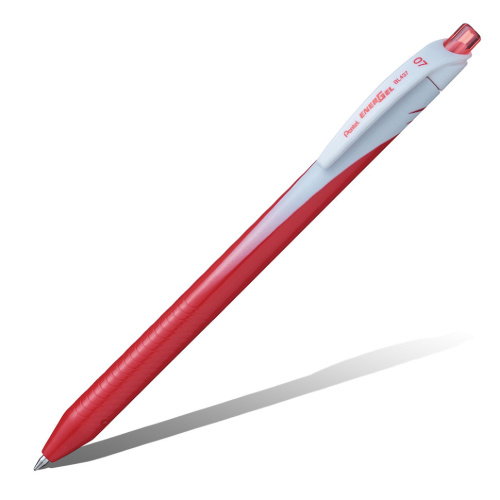 Гелевая ручка автомат Pentel "Energel" 0,7 мм одноразовая, красный стержень