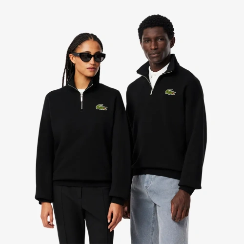 Толстовка Lacoste унисекс с молнией и высоким воротом