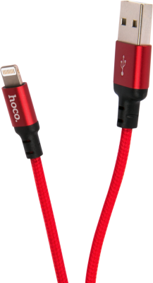 Кабель Hoco X14 USB / Apple Lightning 2 м Красный