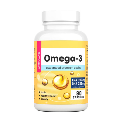 Витамины и минералы - Омега-3 высокой концентрации, 90 кап.