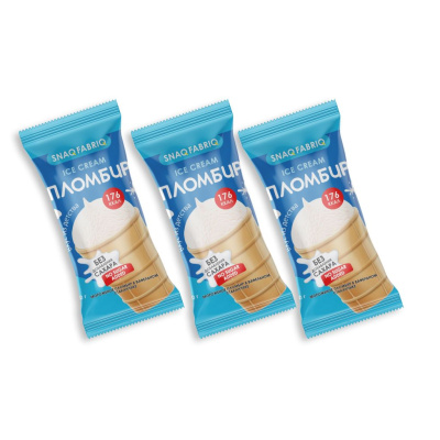 Мороженое без сахара Snaq Fabriq - Пломбир (3 шт)