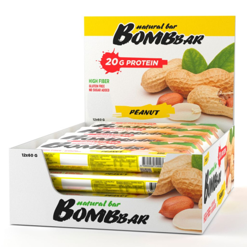 Протеиновый батончик Bombbar - Арахис (12 шт.)