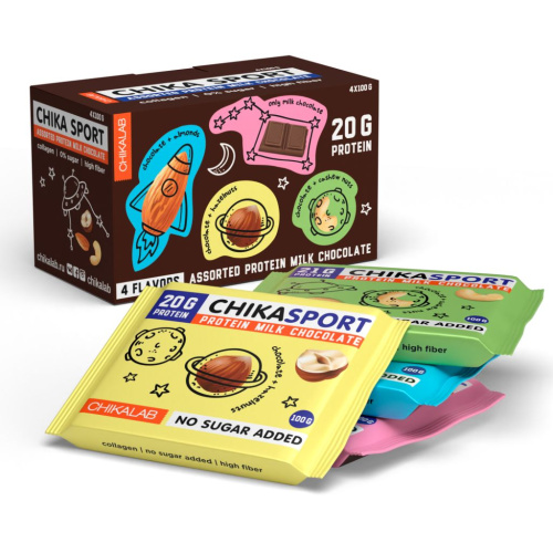 Протеиновый шоколад без сахара - Ассорти шоколада