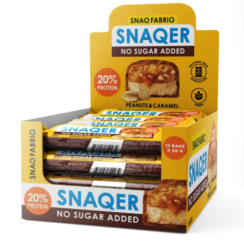 Батончик  в шоколаде "SNAQER" - Арахис и карамель (12 штук)